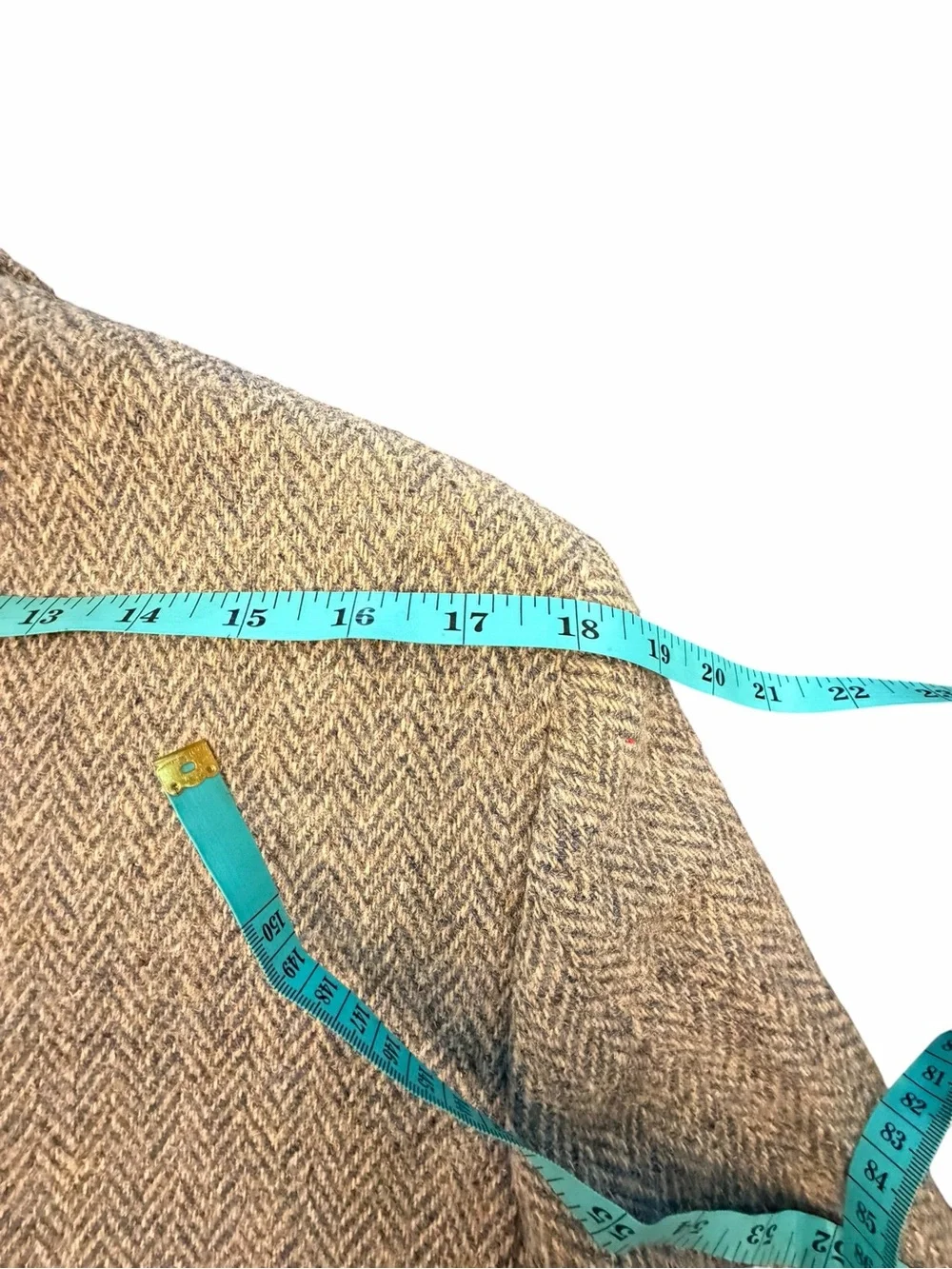 VTG 1970s Nafziger’s Beige Grey Tweed Blazer Sport Jacket Herringbone Chest 40”
